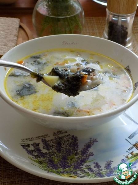 Гречневый суп с морской капустой